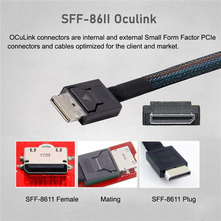 SF-023-2230MM 2230 PCI-E4.0 M.2 M-key to OCuLink SFF-8612 SFF-8611 Vertical Host Adapter for NVME U.2 SSD eGPU
