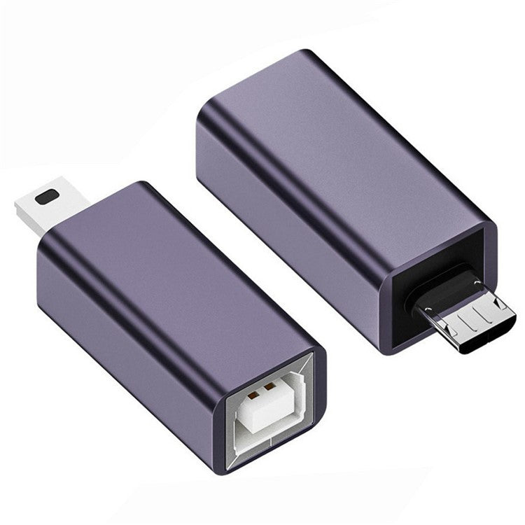 U2-010-MM 2Pcs USB 2.0 B Type Female to Mini USB & Micro Male Extension Adapter for Printer Phone Disk