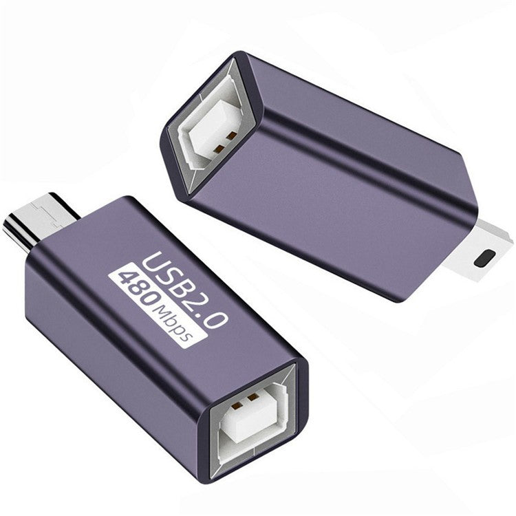 U2-010-MM 2Pcs USB 2.0 B Type Female to Mini USB & Micro Male Extension Adapter for Printer Phone Disk