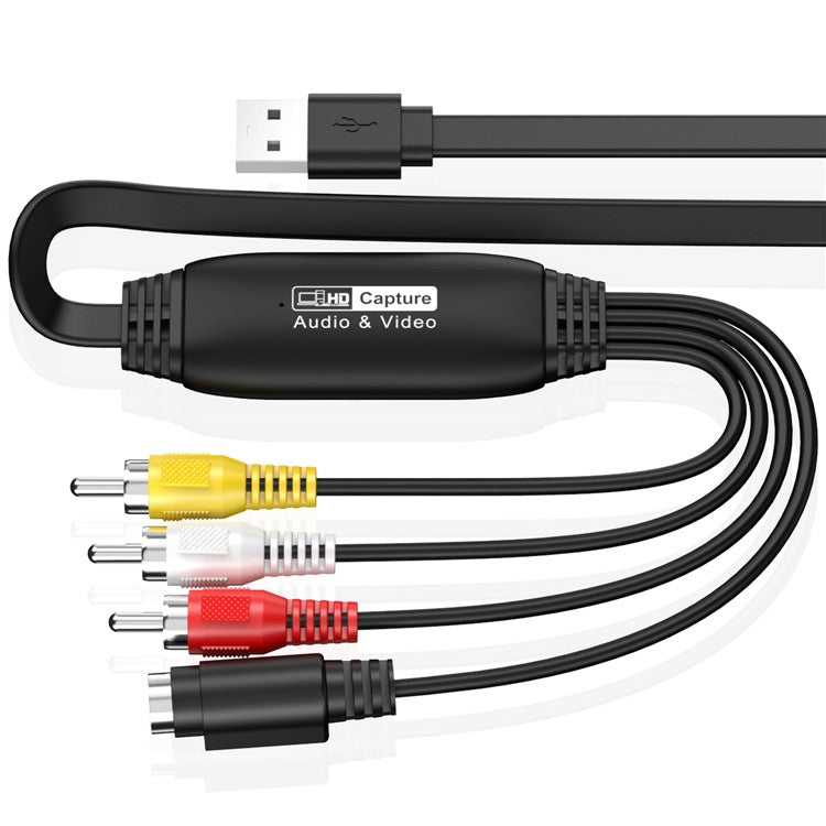 HW-1406B Audio Video RCA Capture Card USB to 4 Channel RCA Converter Support DVD / VCR / TV Box