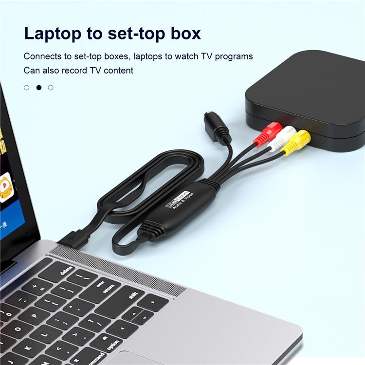 HW-1406B Audio Video RCA Capture Card USB to 4 Channel RCA Converter Support DVD / VCR / TV Box