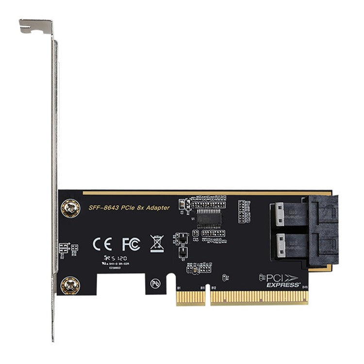 TXB127 SFF8639 Interface 2-port Solid State Drive (SSD) Adapter Board to PCLEX8 to 2 U.2 Expansion Card