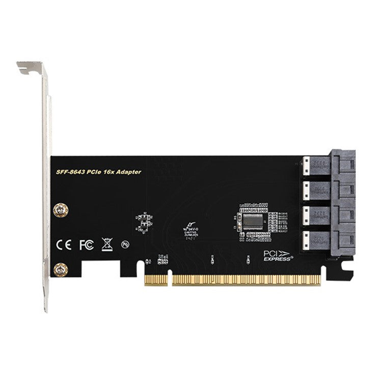 TXB128 SFF8639 Interface 4-port Nvme Adapter Card Solid State Drive to PCIE X16 to 4 U.2 Expansion Card