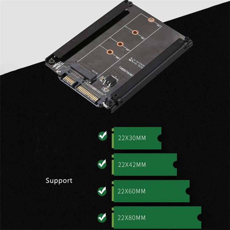 TXB007 M.2 NGFF to SATA 3.0 Adapter Card B Key 2.5-Inch SSD Converter