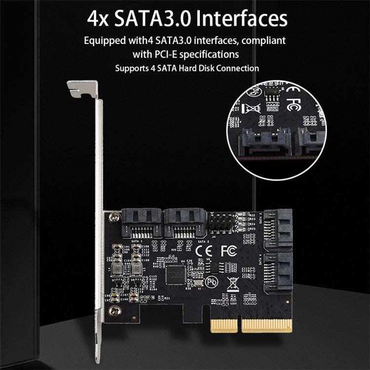 TXB170 PCIE to SATA Bootable SSD Solid State Drive Adapter Card PCIE X4 to 4-port SATA3.0 Expansion Card
