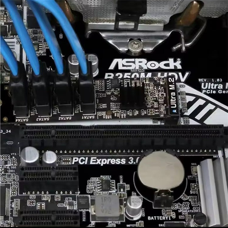 TXB184 Key-M Key-B M.2 NVME Adapter Card PCI-E 3.0 to 4-port SATA3.0 Expansion Card