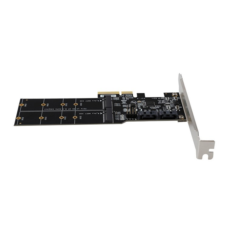 TXB120 2x SATA3.0 Adapter Card PCIE3.0 X4 to 2-port M.2 (B-Key) Expansion Card