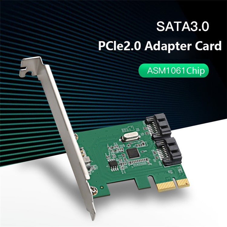 TXB169 AMS1016 Chip Adapter Card Pcie 2.0 X1 to 2-port SATA3.0 Hard Drive Expansion Card