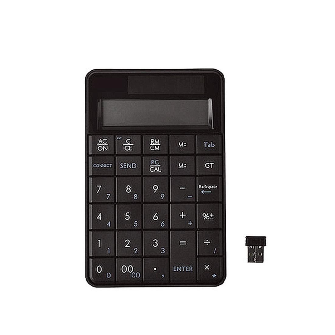 MC-56AG 2 in 1 2.4G USB Numeric Wireless Keyboard & Calculator with LCD Display (Black)
