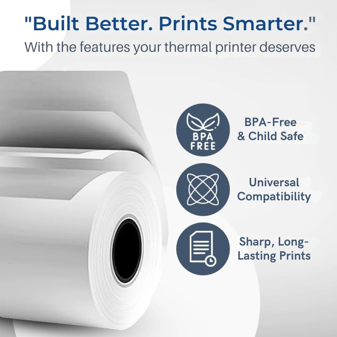 5Pcs Thermal Printing Paper Durable Photo Print Paper Rolls for Kids Instant Print Camera