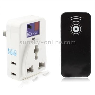 Wireless Remote Control AC Power Socket for Appliances (Black)