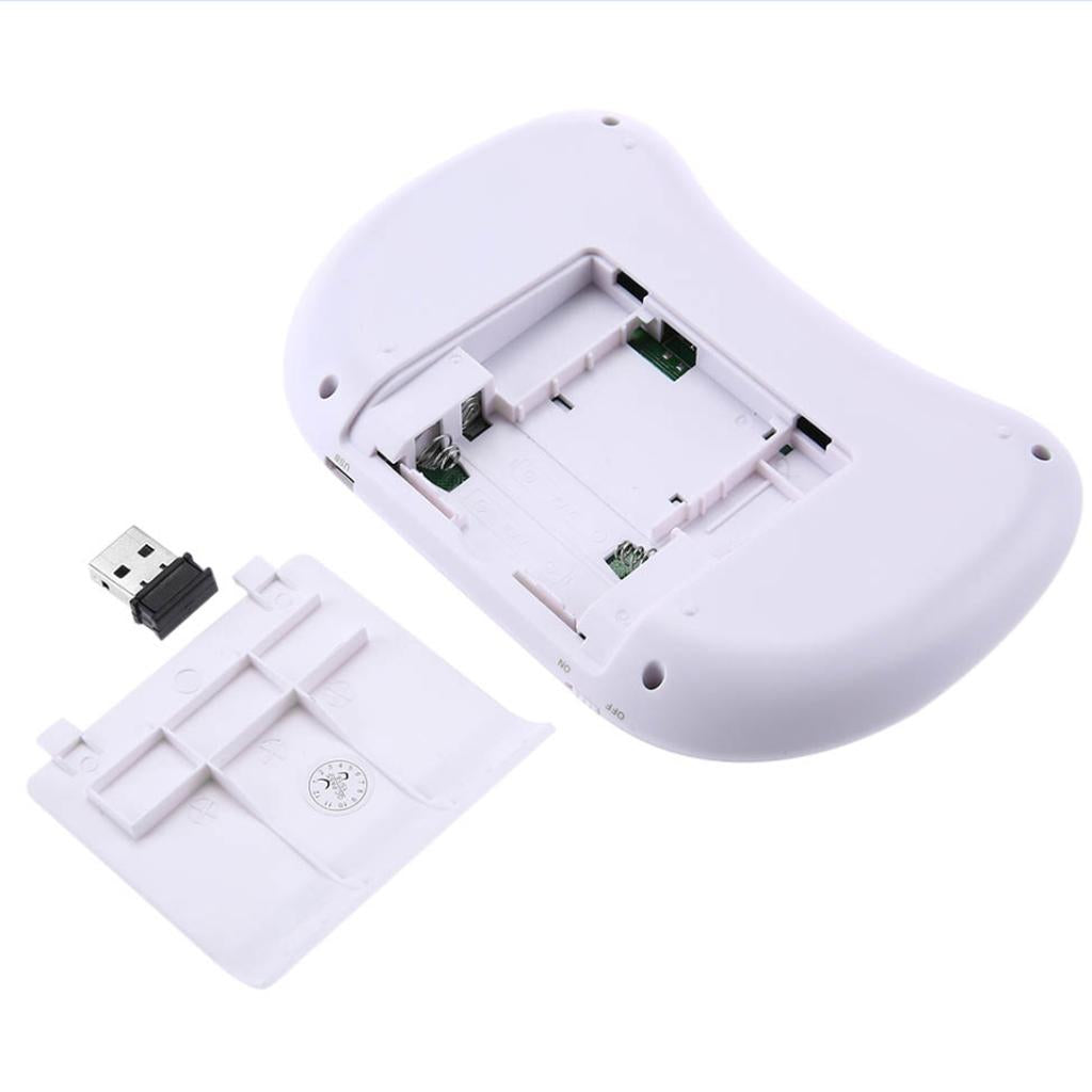 2.4GHz Mini Wireless QWERTY Keyboard Touchpad Handheld English Version White