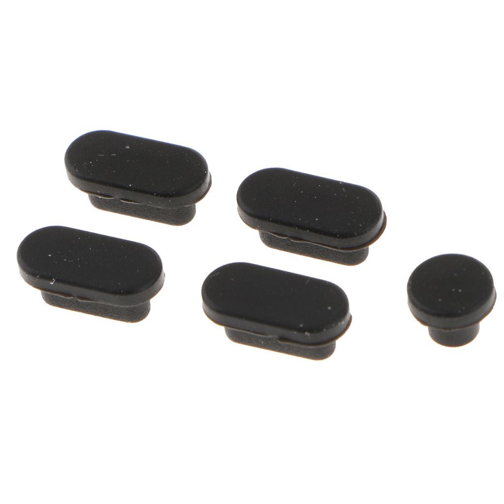 Silicone Dust Stopper Dustproof Plug USB Earphone Port Cap for MacBook Black