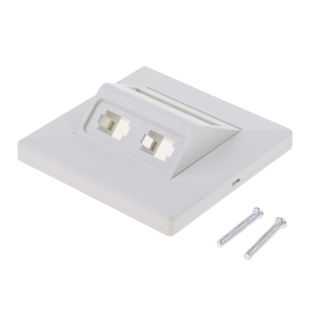 Plastic SC/LC Fiber Optic Patch Cord Adapter 2 Sockets Wall Plate Panel