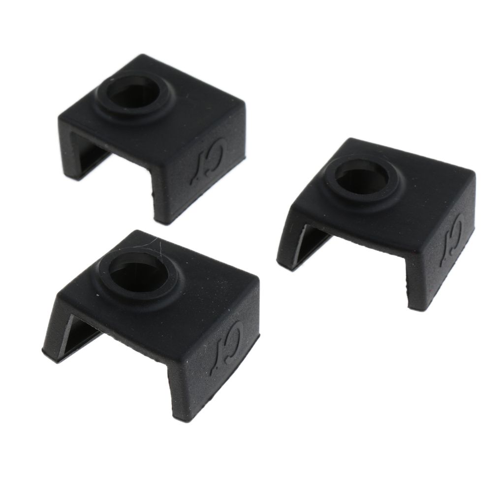 3 Pieces 3D Printer Heater Block Silicone Cover for Creality CR-10,10S,S4,S5