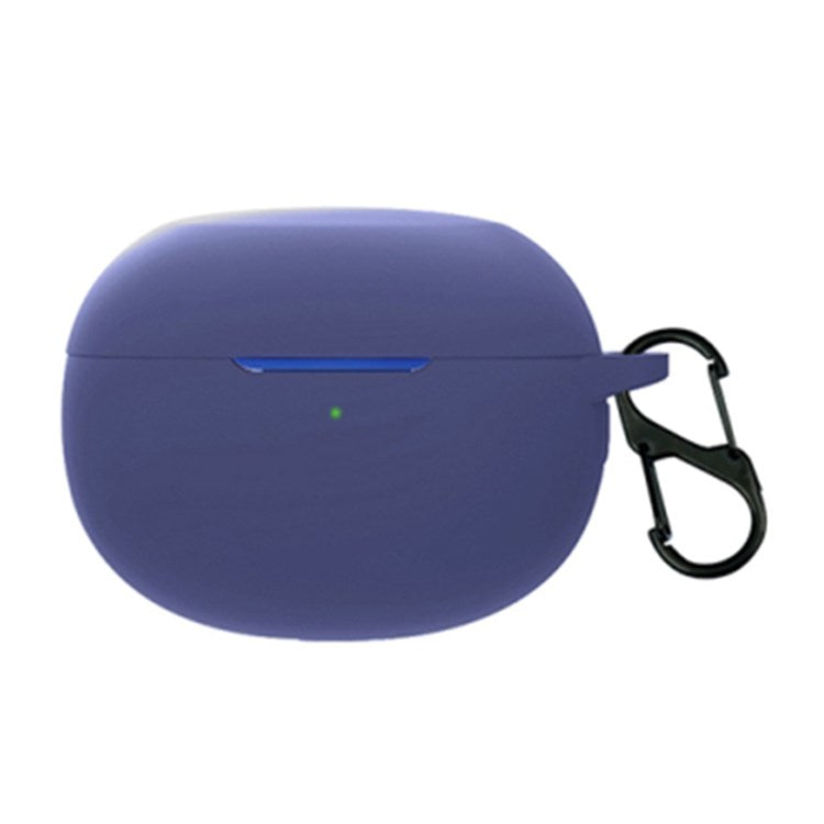 For Realme Buds Air 3 Bluetooth Earphone Charging Case Drop-proof Shell Soft Silicone Cover with Hanging Buckle - Blue