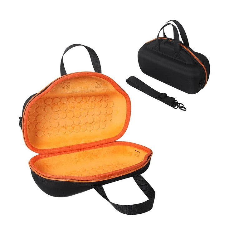 For Bose Soundlink Max Oxford Cloth+ EVA Storage Case Bluetooth Speaker Carrying Bag with Shoulder Strap - Black / Orange