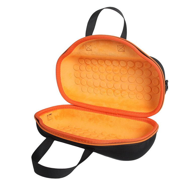 For Bose Soundlink Max Oxford Cloth+ EVA Storage Case Bluetooth Speaker Carrying Bag with Shoulder Strap - Black / Orange