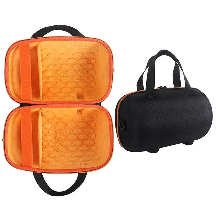 For Harman Kardon Allure Essential Carrying Case Bluetooth Speaker Storage Bag with Shoulder Strap - Black / Orange