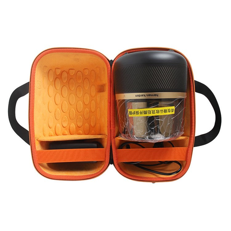 For Harman Kardon Allure Essential Carrying Case Bluetooth Speaker Storage Bag with Shoulder Strap - Black / Orange