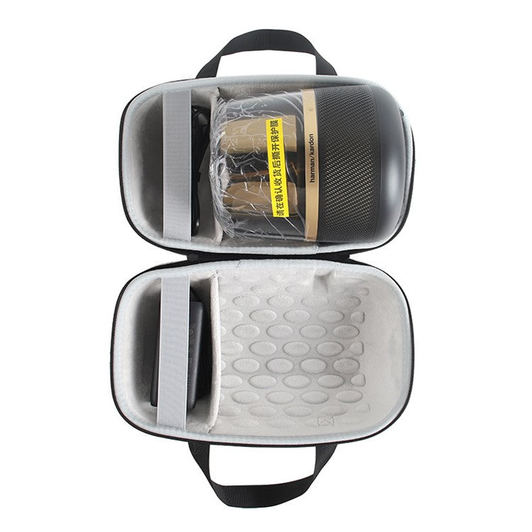 For Harman Kardon Allure Essential Carrying Case Bluetooth Speaker Storage Bag with Shoulder Strap - Black / Grey