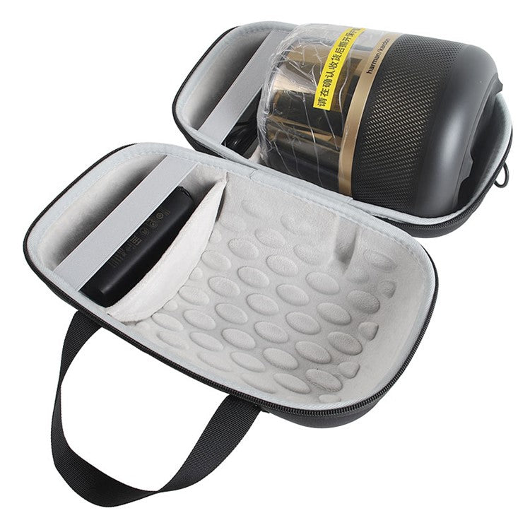 For Harman Kardon Allure Essential Carrying Case Bluetooth Speaker Storage Bag with Shoulder Strap - Black / Grey