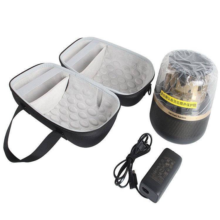 For Harman Kardon Allure Essential Carrying Case Bluetooth Speaker Storage Bag with Shoulder Strap - Black / Grey