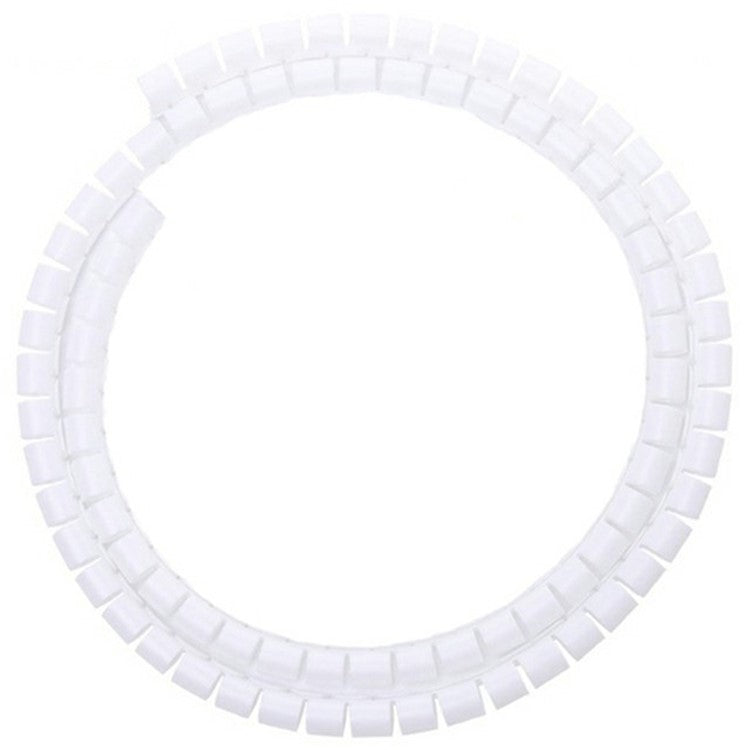 1m Cable Management PE Sleeve Computer Wire Flexible Power Cord Organizer 10mm Diameter - White