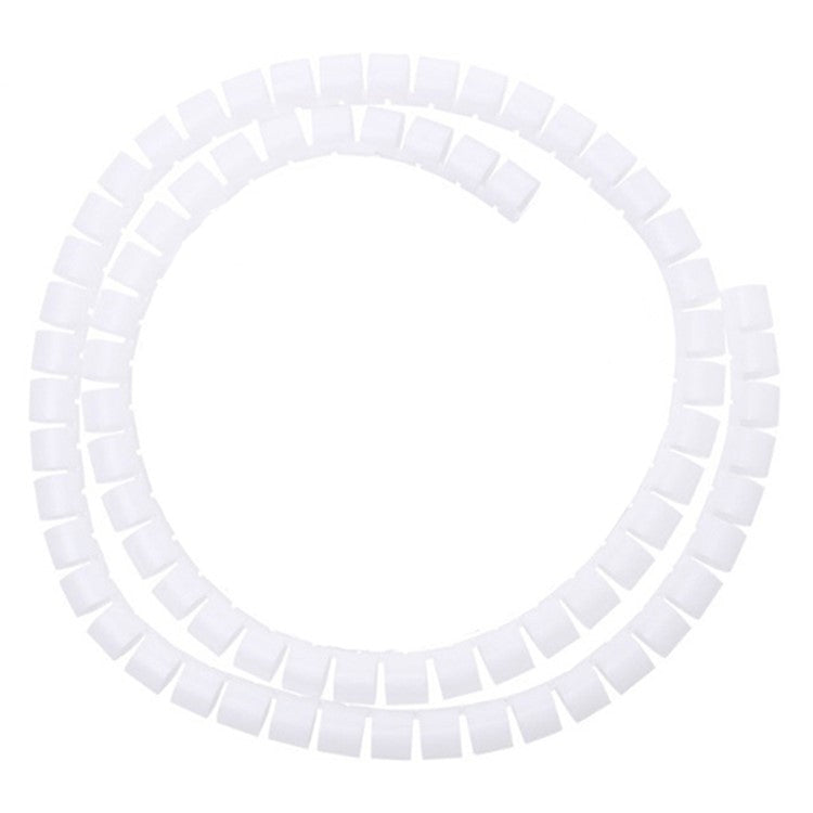 1m Cable Management PE Sleeve Computer Wire Flexible Power Cord Organizer 16mm Diameter - White