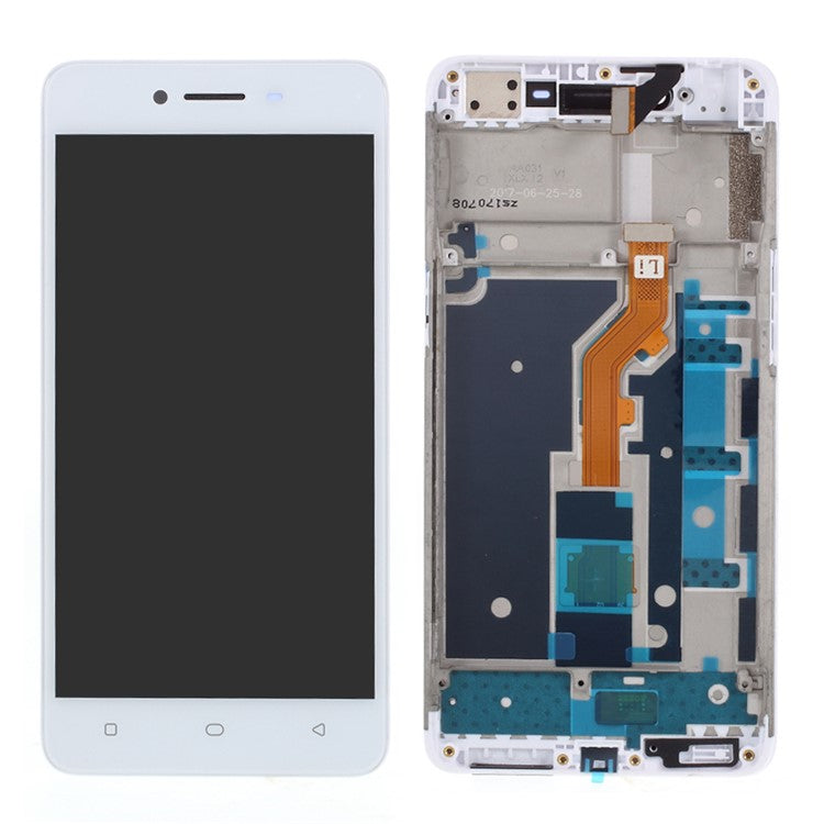 Assembly LCD Screen and Digitizer Assembly + Frame Part for Oppo A37 - White