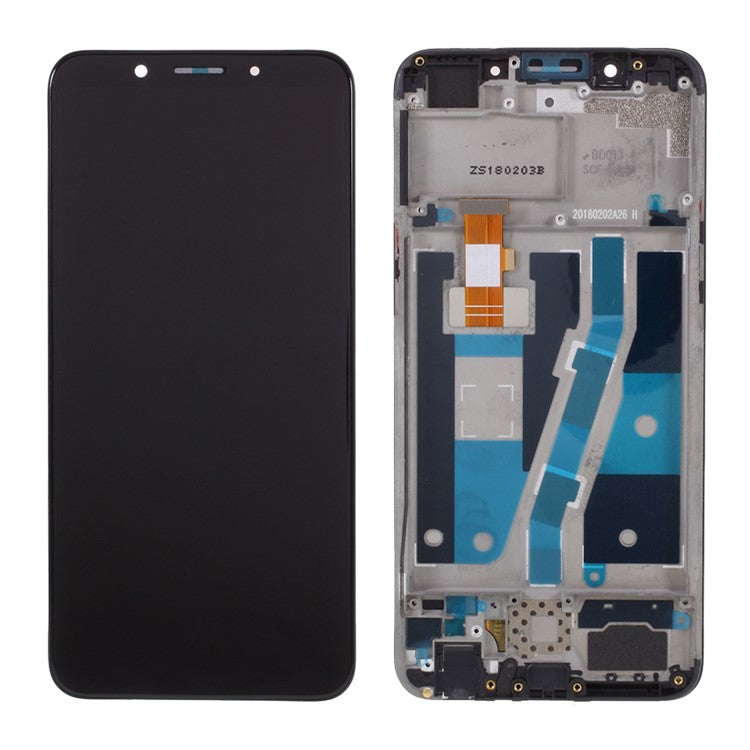 Assembly LCD Screen and Digitizer Assembly + Frame Replacement for OPPO A83 - Black