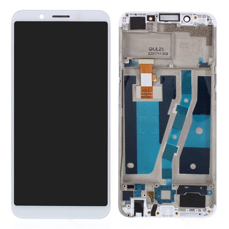 Assembly LCD Screen and Digitizer Assembly + Frame Replacement for OPPO A83 - White