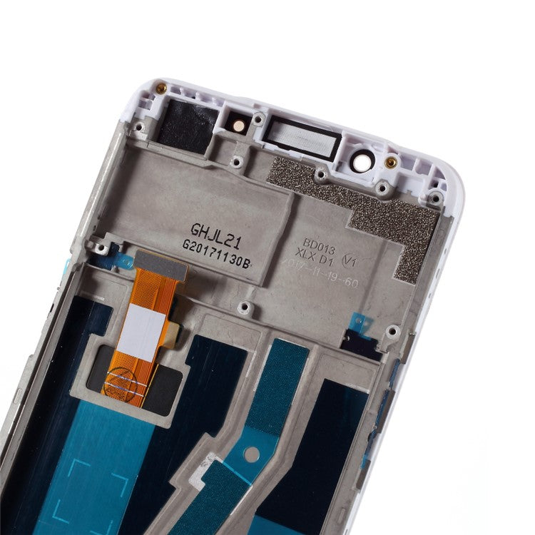 Assembly LCD Screen and Digitizer Assembly + Frame Replacement for OPPO A83 - White