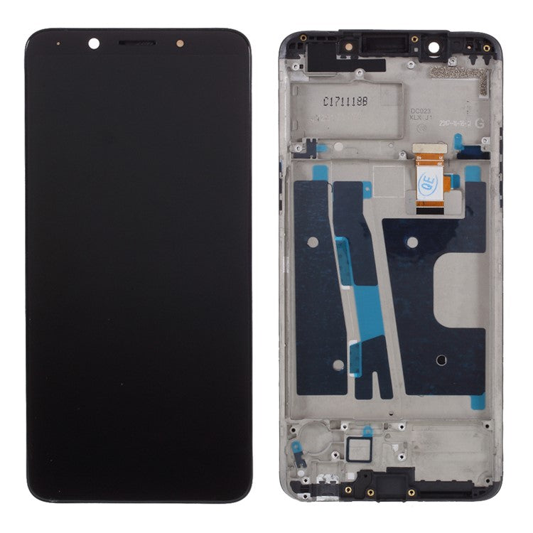 Assembly LCD Screen and Digitizer Assembly + Frame Spare Part for OPPO A73 / F5 Youth - Black