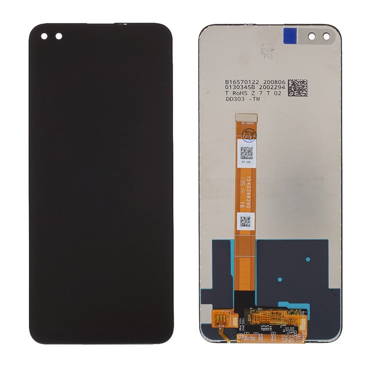 For OPPO A92s/Reno4 Z 5G OEM LCD Screen and Digitizer Assembly Replacement Part - Black