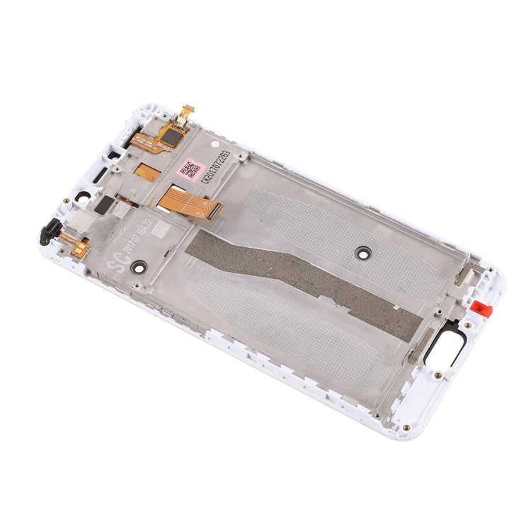 Assembly LCD Screen and Digitizer Assembly + Frame (Without LOGO) for Asus Zenfone 4 Max ZC554KL - White