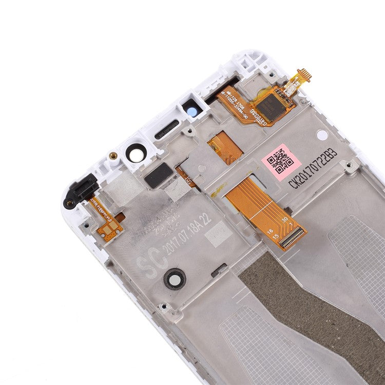 Assembly LCD Screen and Digitizer Assembly + Frame (Without LOGO) for Asus Zenfone 4 Max ZC554KL - White