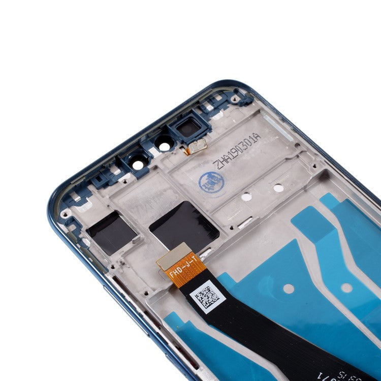 LCD Screen Display Digitizer Assembly with Frame (Without Logo) for Huawei Y9 (2019) / Enjoy 9 Plus - Blue