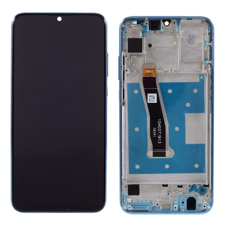 Grade B LCD Screen and Digitizer Assembly + Frame (Without Logo) for Huawei Honor 10 Lite - Blue