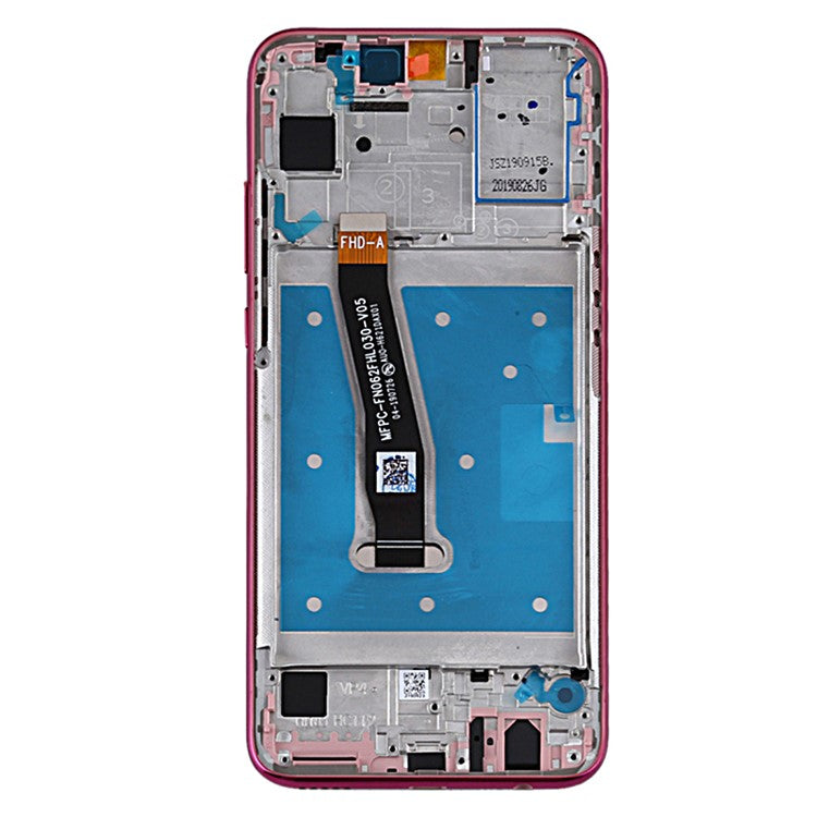 Grade B LCD Screen and Digitizer Assembly + Frame (without Logo) for Huawei Honor 10 Lite - Red
