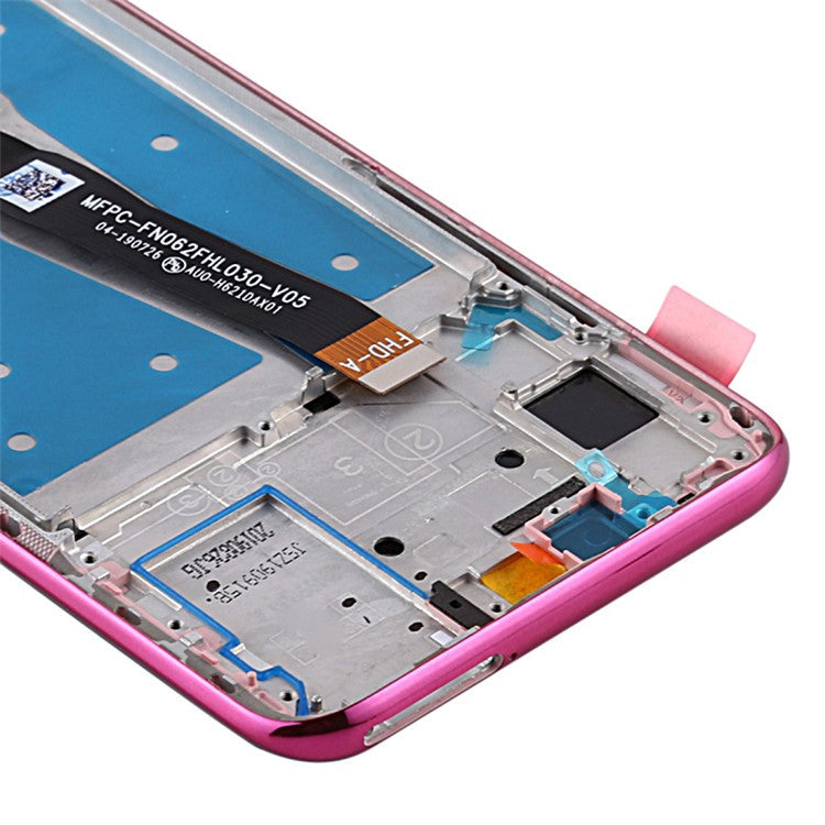 Grade B LCD Screen and Digitizer Assembly + Frame (without Logo) for Huawei Honor 10 Lite - Red