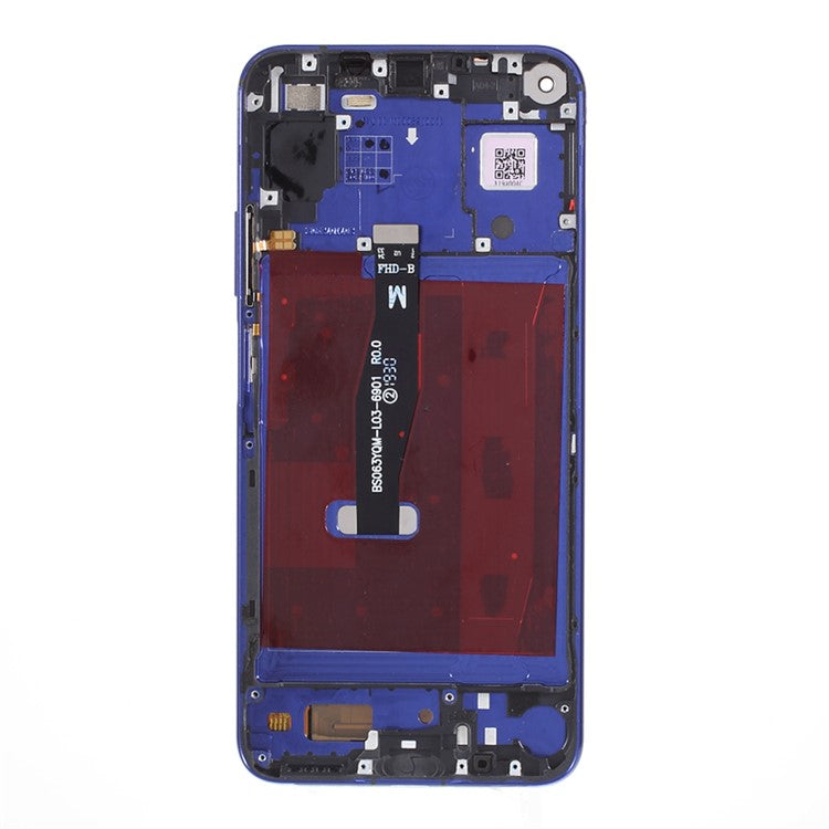 Grade B Assembly LCD Screen and Digitizer Assembly + Frame Part (without Logo) for Huawei Honor 20 YAL-L21 - Blue