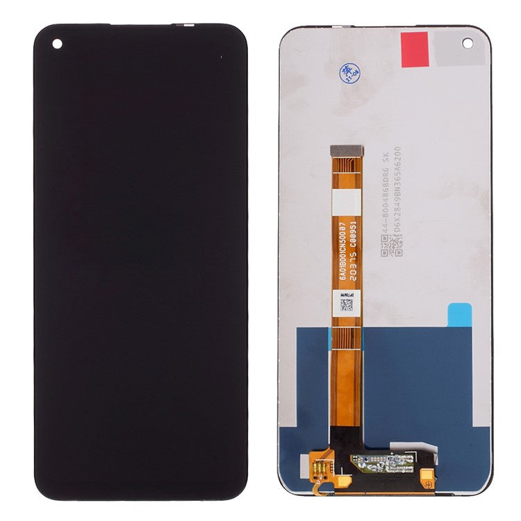 For OPPO A32 / A53 4G / A33 (2020) / A53s LCD Screen and Digitizer Assembly Spare Replacement Part (without Logo)- Black