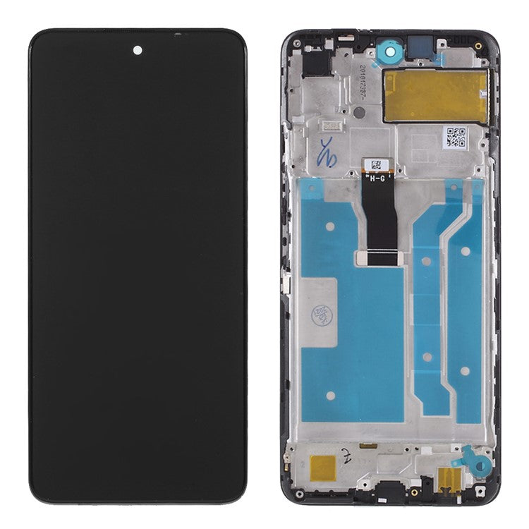 LCD Screen and Digitizer Assembly + Frame Part (Without Logo) for Honor 10X Lite