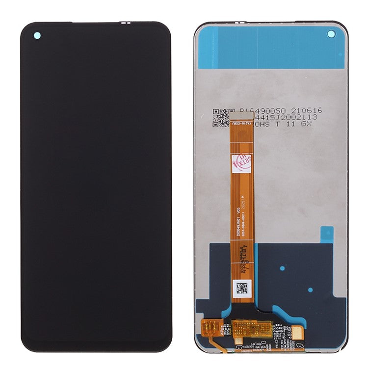 LCD Screen and Digitizer Assembly Repair Part for Oppo A73 5G / Oppo A72 5G / Realme V5 5G / Realme Q2 / K7X - Black