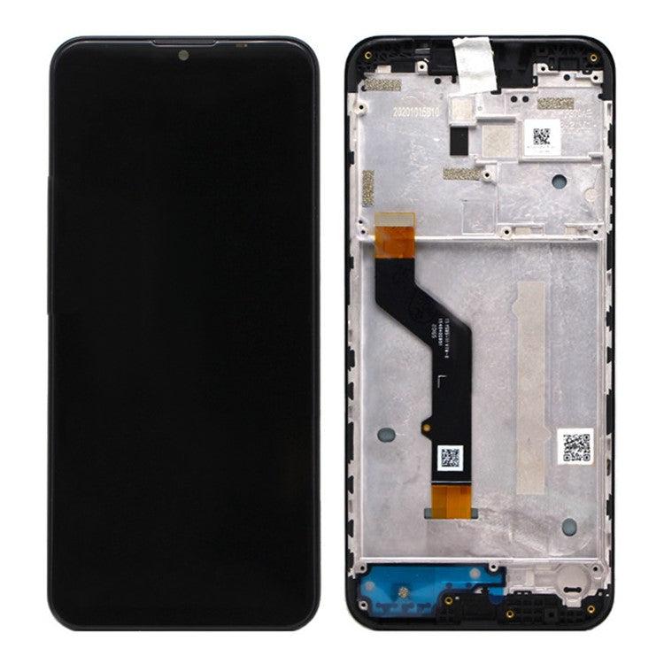 LCD Display and Touch Screen Screen Digitizer Assembly + Frame Replace Part (Without Logo) for Motorola Moto G9 Play