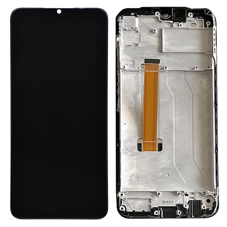 Assembly LCD Screen and Digitizer Assembly + Frame Part for Realme C12 RMX2189 - Black