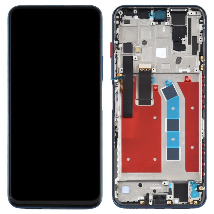Grade B LCD Screen and Digitizer Assembly + Frame Replacement (without Logo) for Honor X10 5G - Blue