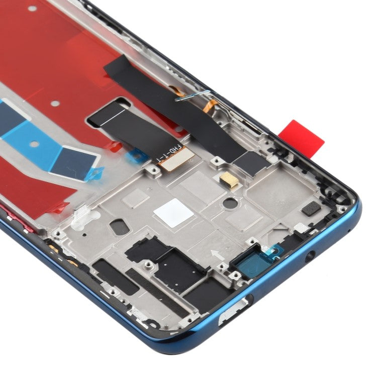 Grade B LCD Screen and Digitizer Assembly + Frame Replacement (without Logo) for Honor X10 5G - Blue