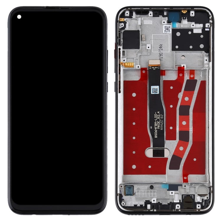 Grade B LCD Screen and Digitizer Assembly + Frame Replacement (without Logo) for Huawei nova 5i - Black